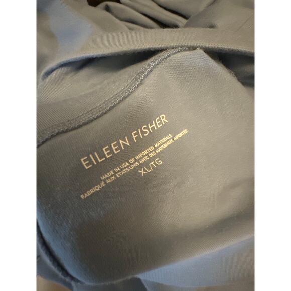 Eileen Fisher Light Gray Blue Mock Neck Top XL - Picture 6 of 6